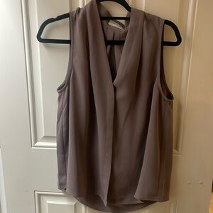 Babaton Aritzia Sleeveless Power Blouse in Brown